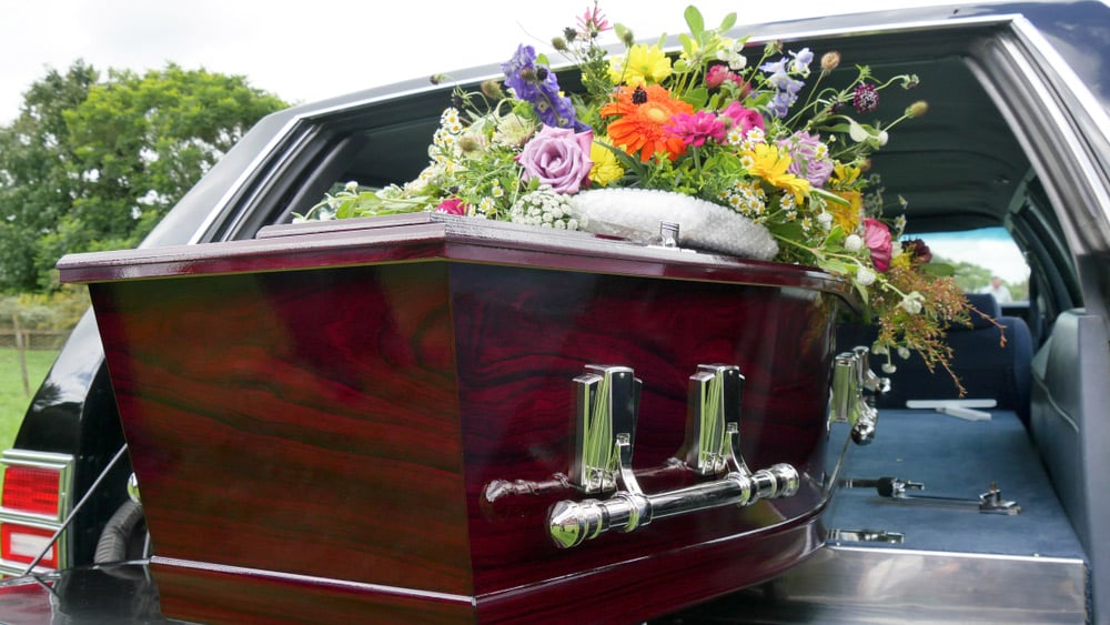 Close-up-Shot-Of-A-Casket